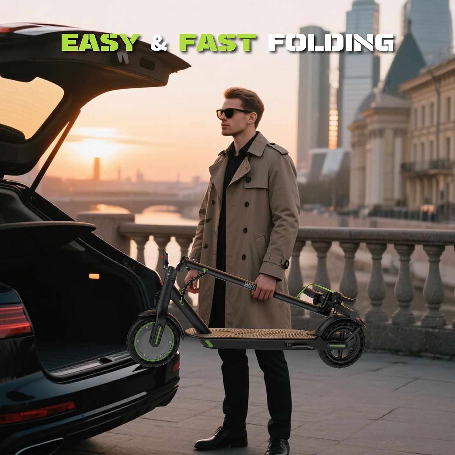 Thumbnail 6 de WERHY H5 Electric Scooter, 350W Motor, 8.5-Inch Tires, Folding Design