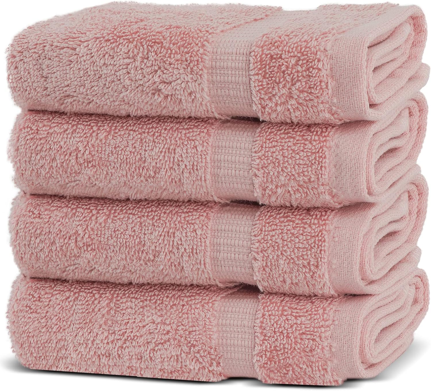 Detalle de Chakir Turkish Linens Turkish Towels — 100% Premium Cotton Washcloth Set (4 Pack, Pink)