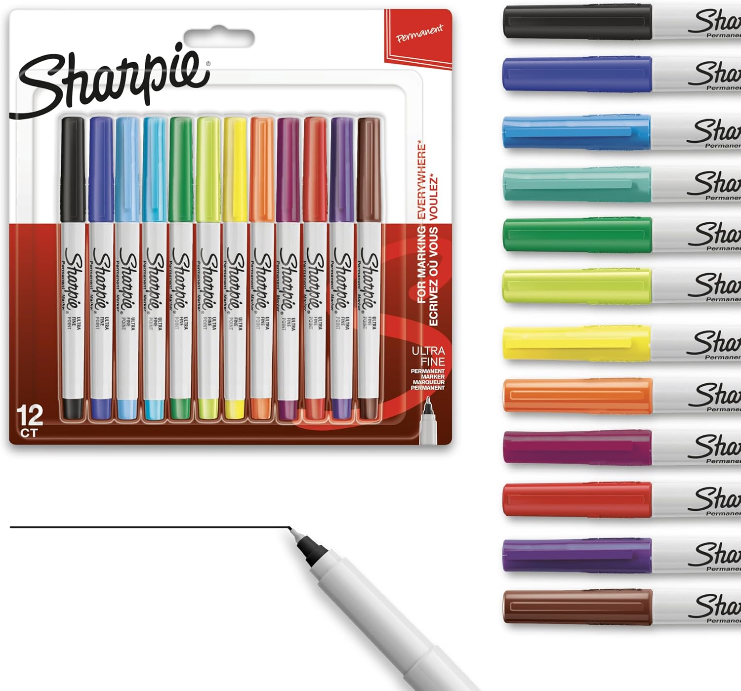 Thumbnail 5 de Sharpie Ultra Fine Permanent Markers 12-pack ๐