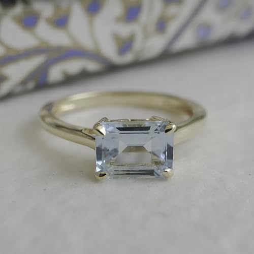 Thumbnail 8 de Baguette Blautopas Vergoldeter SterlingâSilber Ring 19 mm đ