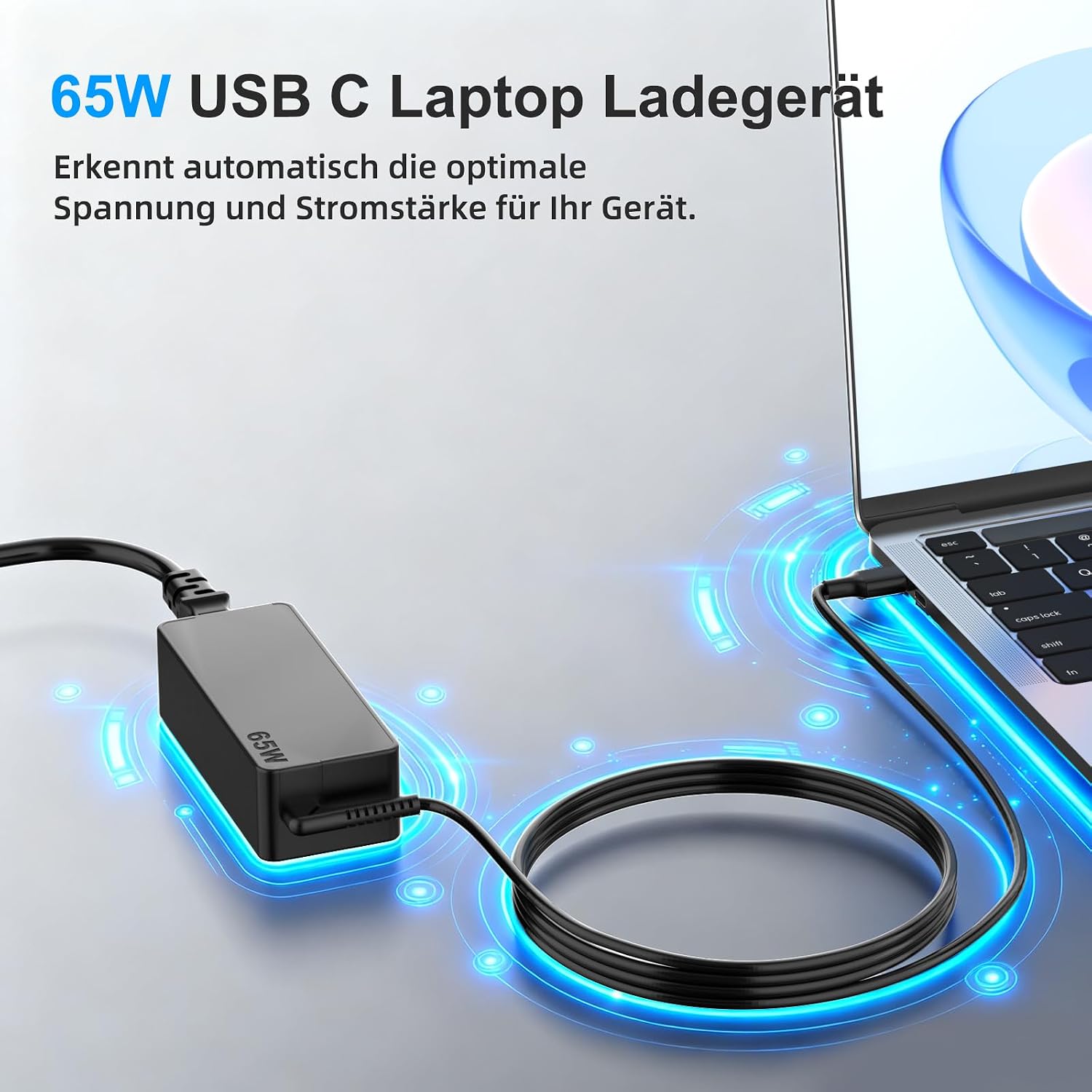 Detalle 2 de shefor 65W USB C Laptop Ladekabel 65W