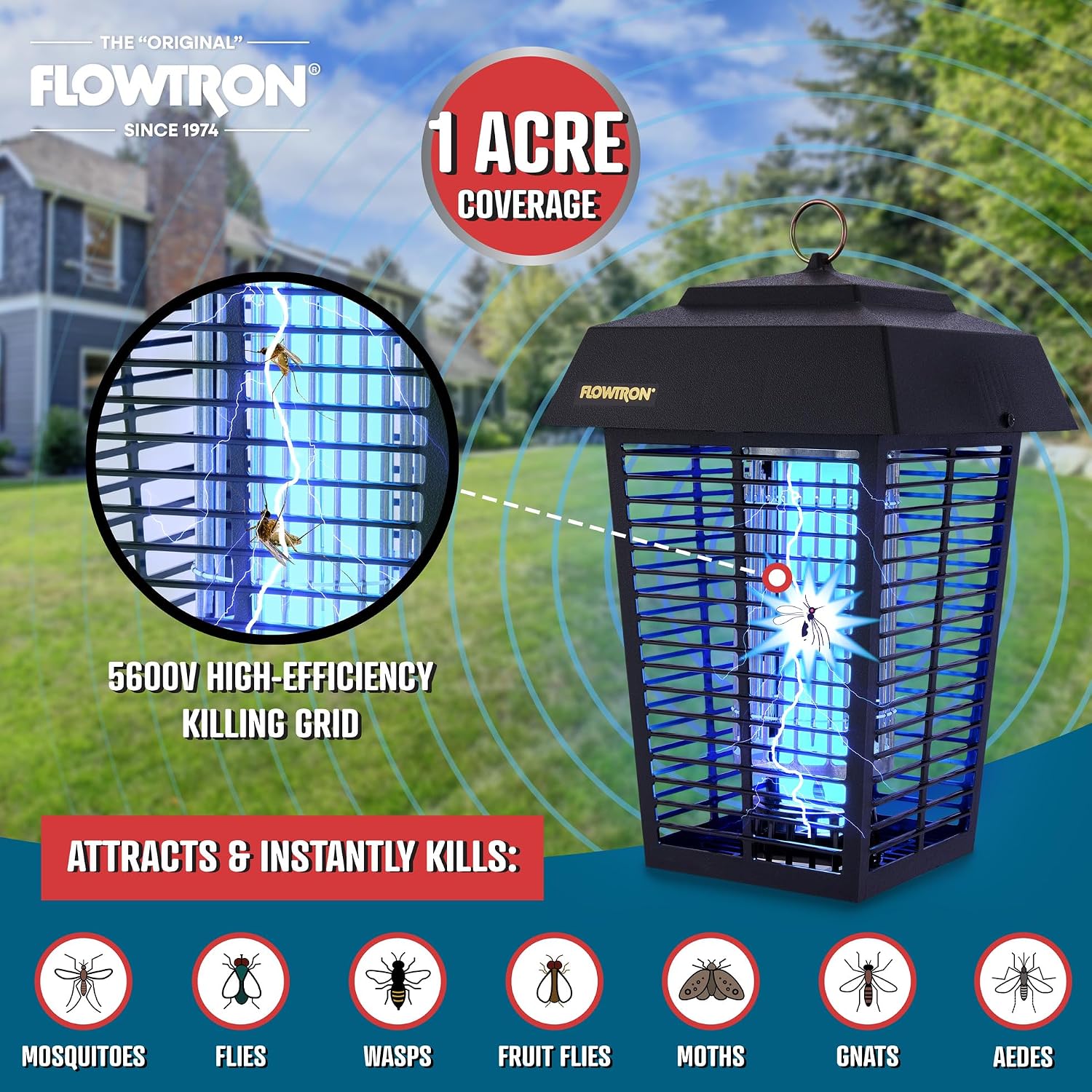 Thumbnail 2 de Flowtron Bug Zapper 5600V bug killing