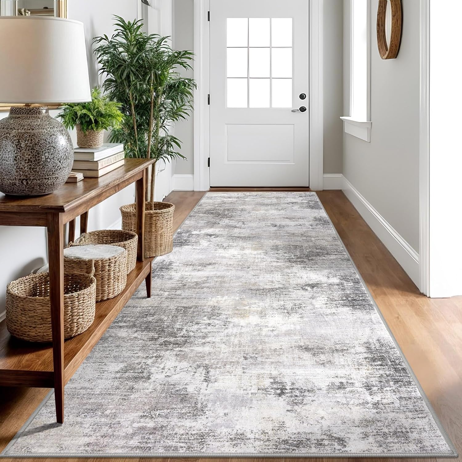 Detalle de IOHOUZE Abstract Runner Rug 3x10 Ft
