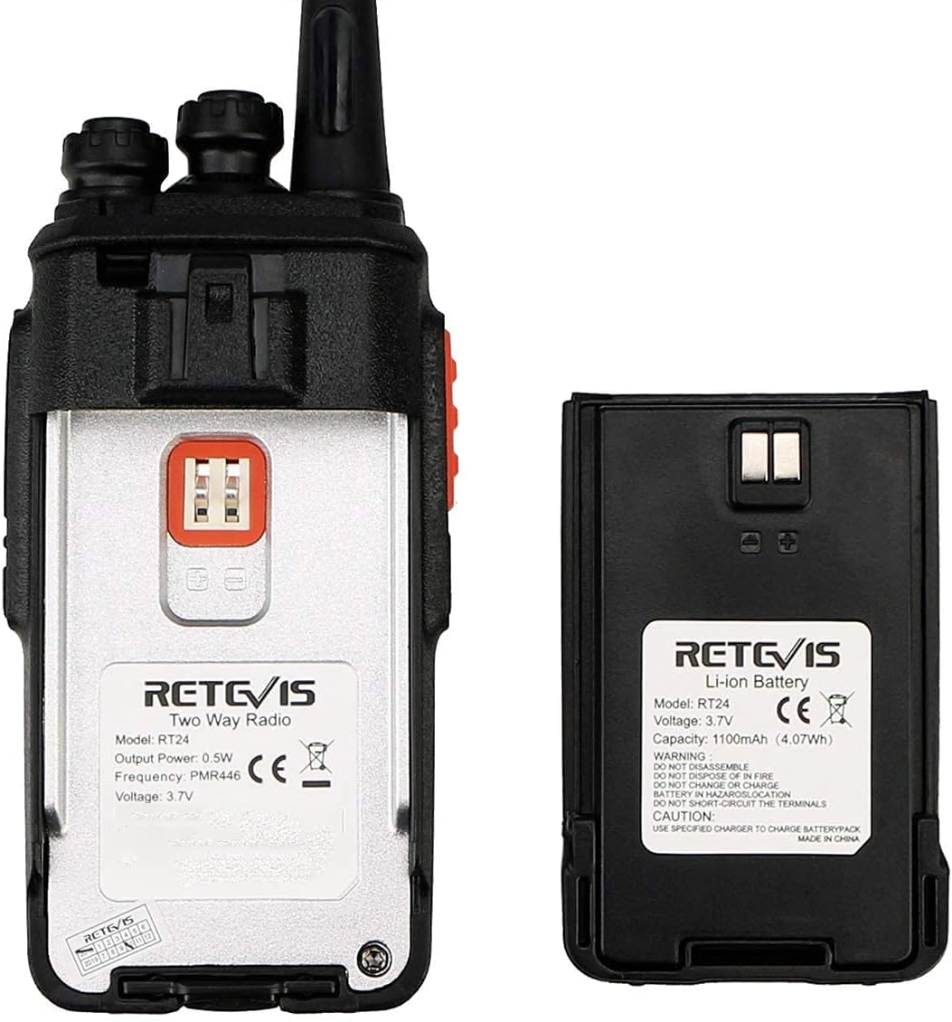 Thumbnail 5 de Retevis RT24 walkietalkies, set van 10 met 16 kanalen, VOX en oortjes