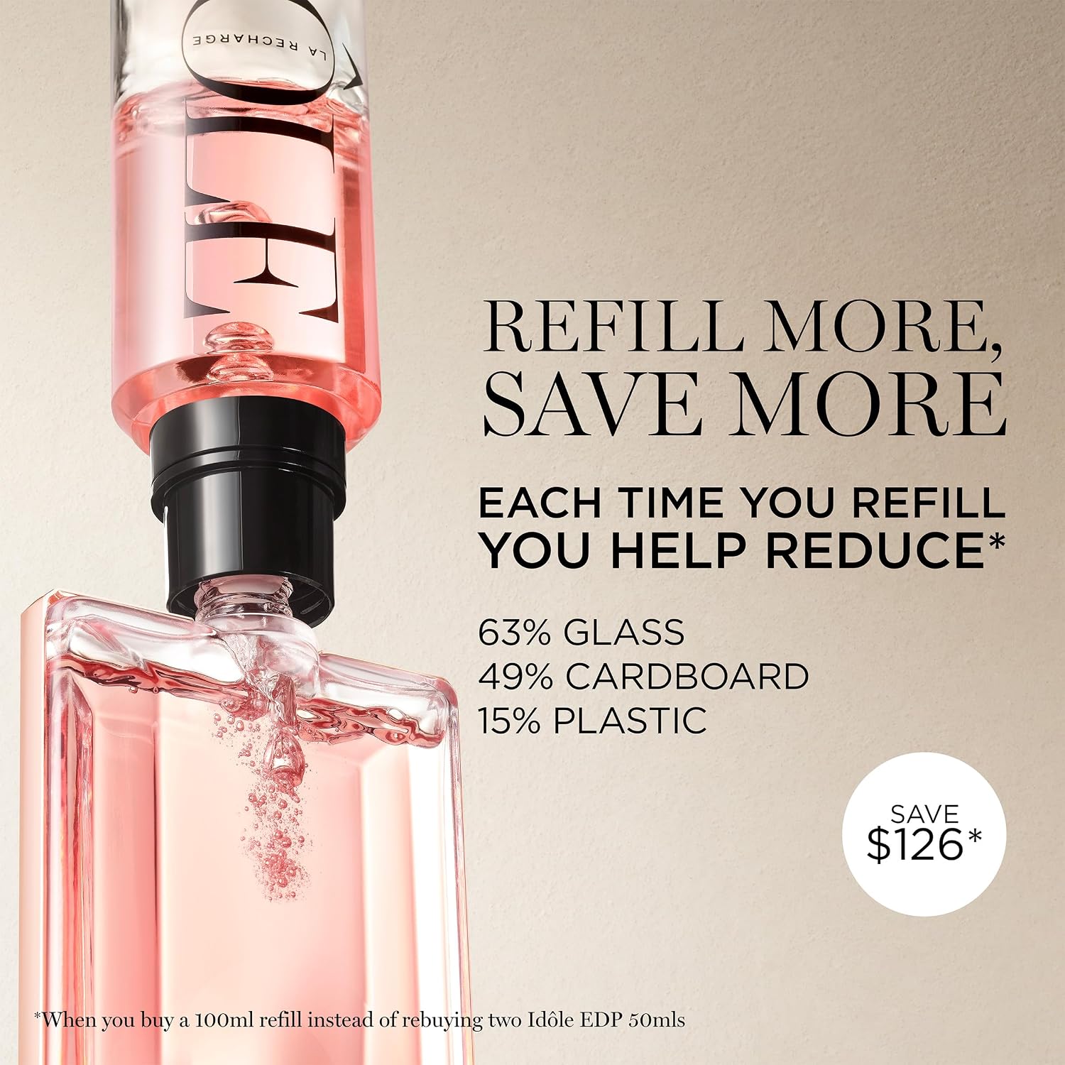 Detalle 2 de Lancôme Idôle Eau de Parfum, Fresh Floral Women's Perfume with Rose & Vanilla