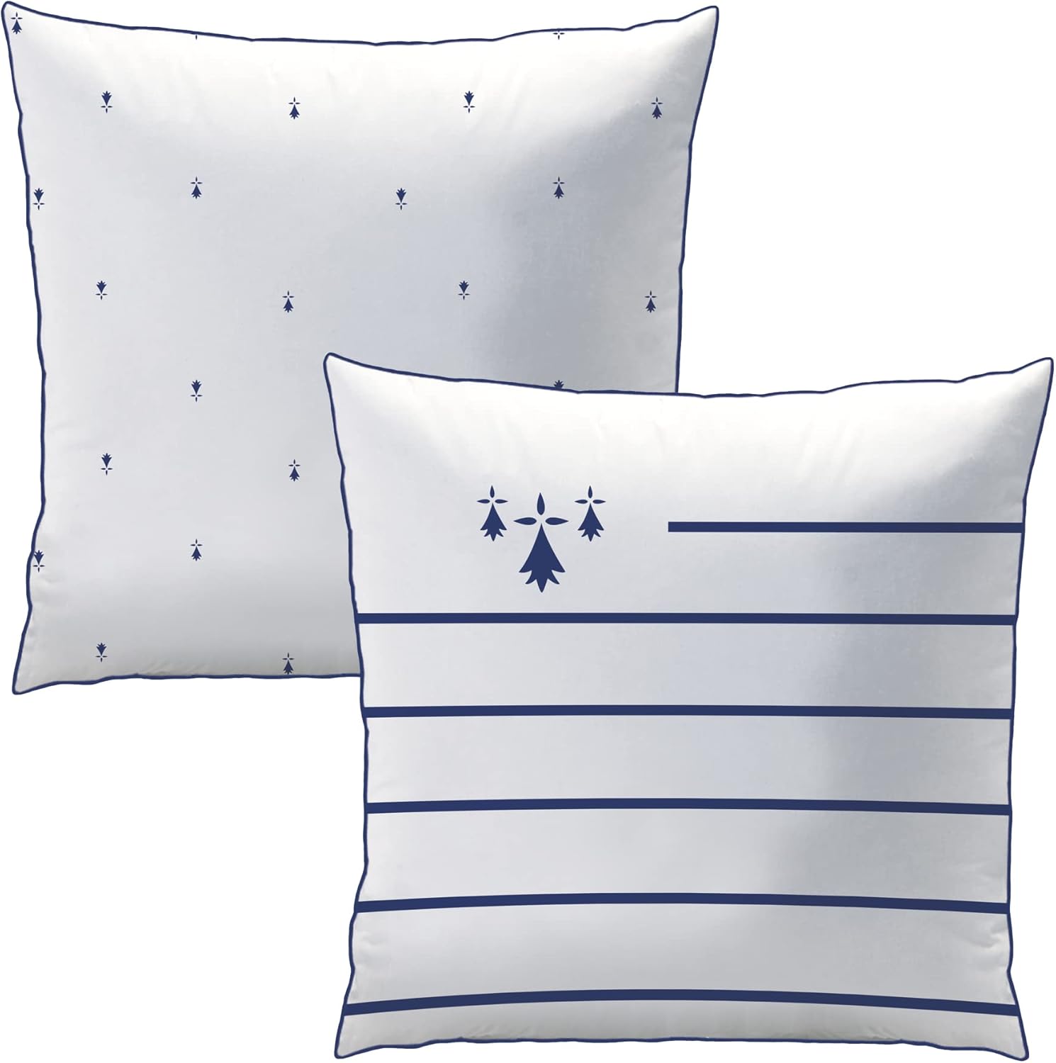 Thumbnail 2 de MATT & ROSE Parure de lit 220x240 cm Breizh en 100% coton lavé (housse de couette + 2 taies 65x65 cm) blanche