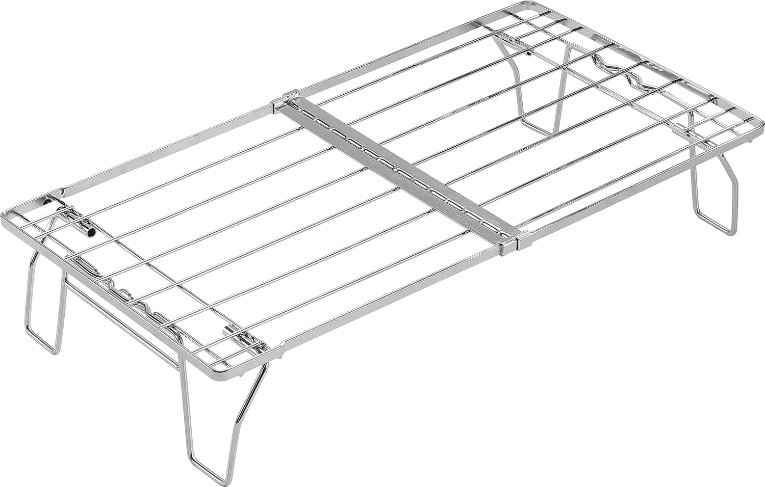 Detalle de キャンピングムーン FD-13 伸縮ロータイプ フィールドラック オールステンレス・耐荷重約20kg