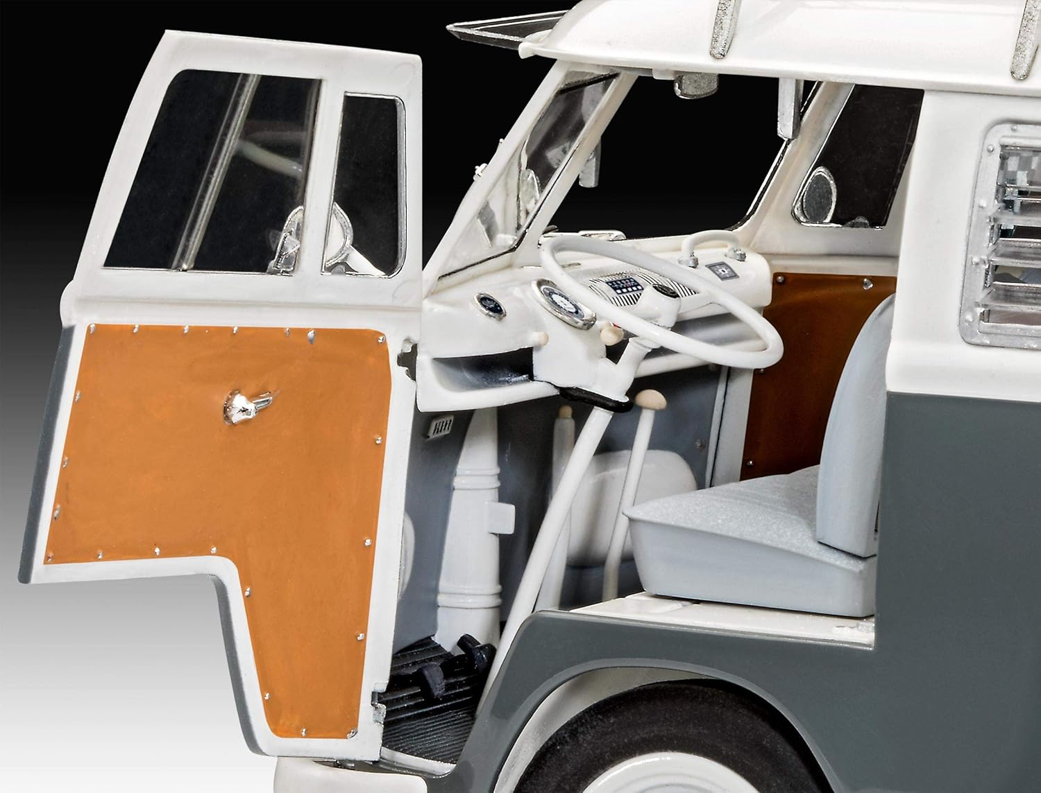 Thumbnail 2 de Revell 07674 Volkswagen VW T1 Bulli Camper – Modellbausatz 1:24, unlackiert, für Experten