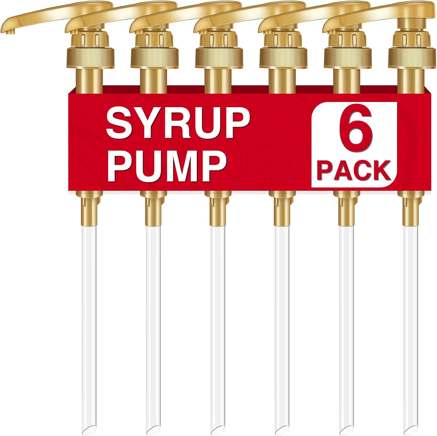 Detalle de VOISEN Coffee Syrup Pumps 6 Pack for 750ml