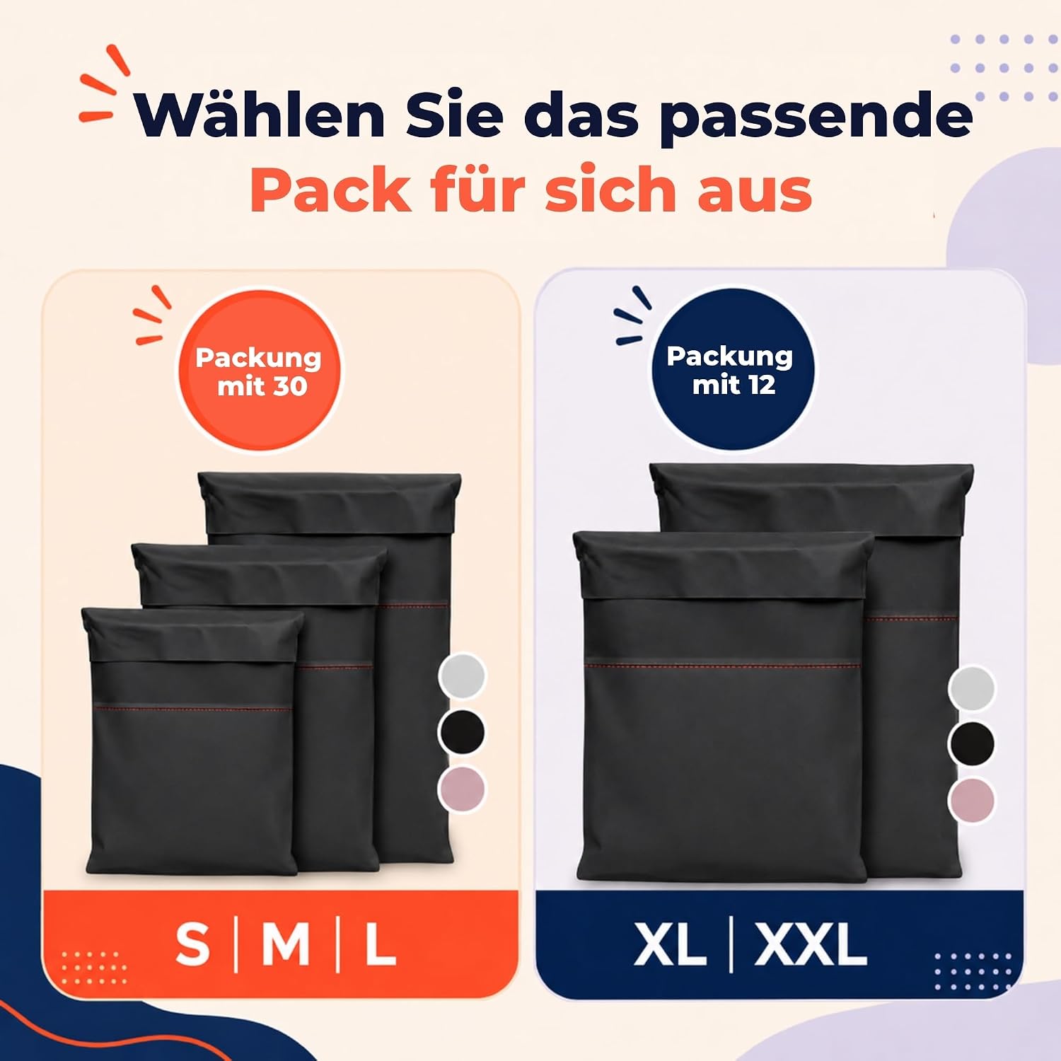 Detalle de Zenacasa Versandtaschen Vinted – 30 Stück in S/M/L, blickdicht, robust & wasserdicht