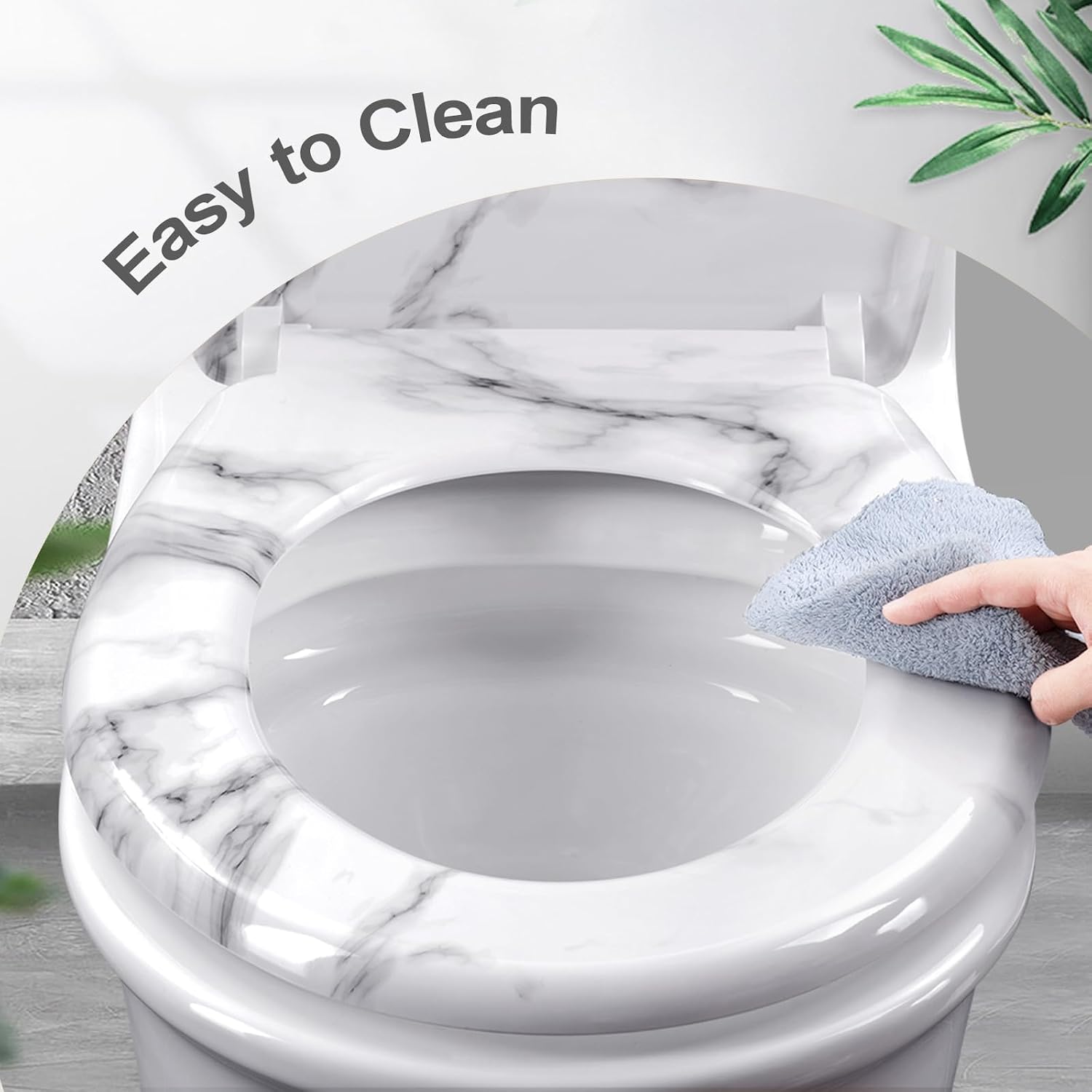 Detalle de WOLTU Toilettendeckel mit Absenkautomatik – O-Form WC-Sitz, 175 kg Tragkraft, Schnellverschluss