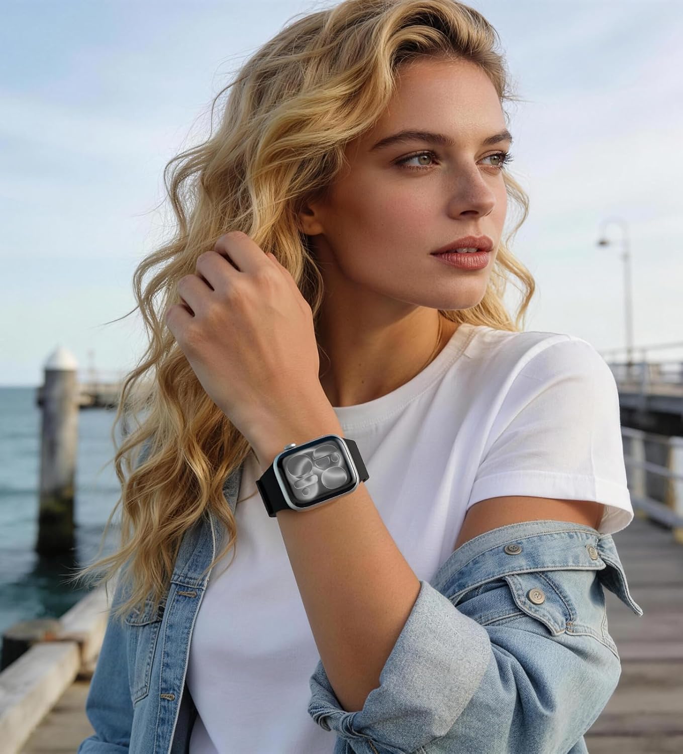 Thumbnail 5 de Magnetic Silicone Band for Apple Watch (42mm–38mm) with Strong Magnetic Clasp
