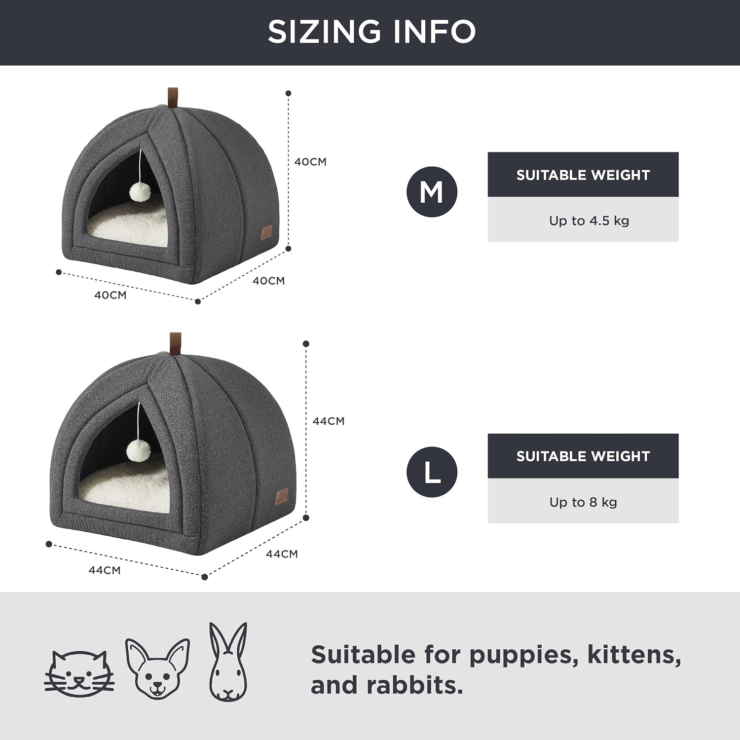 Thumbnail 5 de Bedsure Cat Cave Bed Igloo 44 cm – Large cat bed 🐱