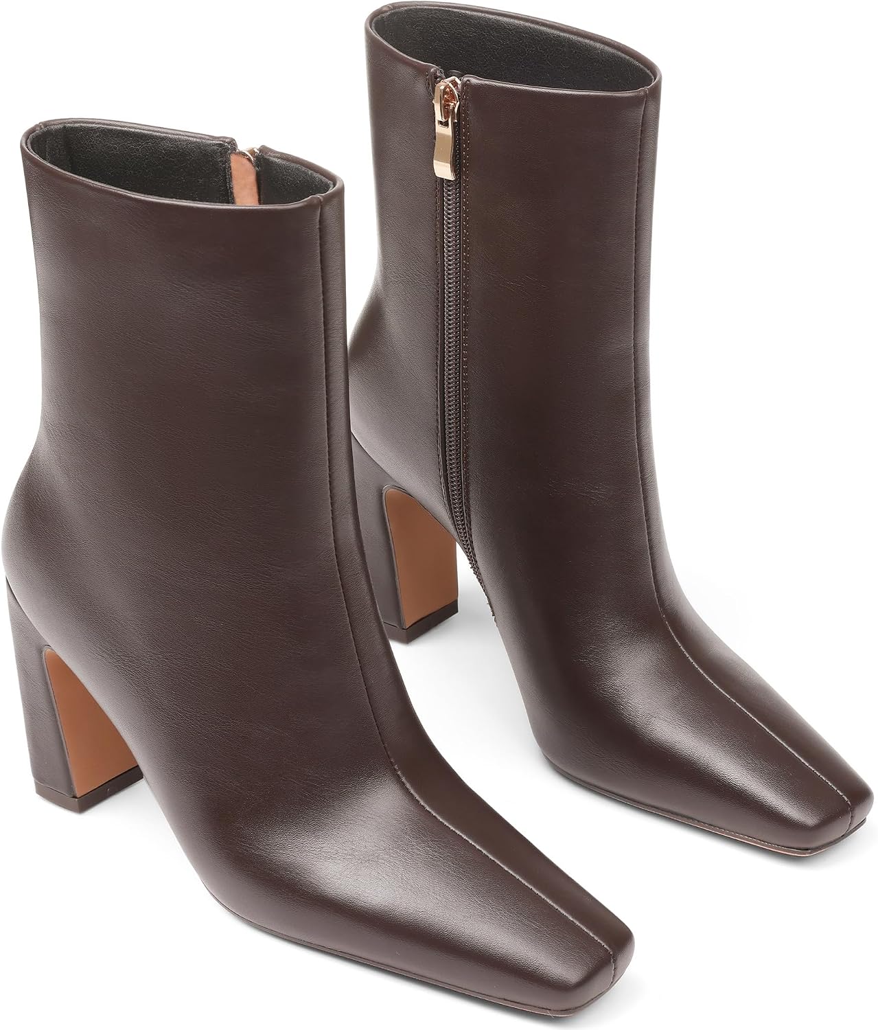 Detalle 2 de Lovee Cosee Women's Square-Toe Ankle Boots with 3.5-Inch Block Heel