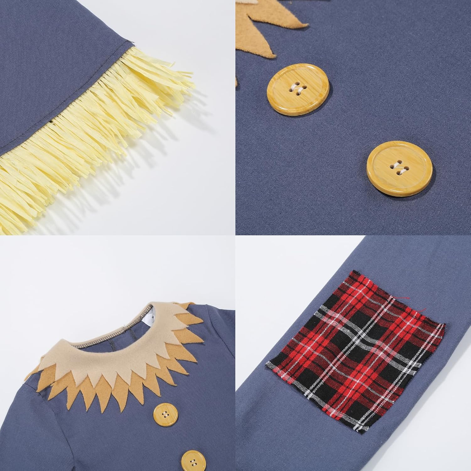 Detalle de AGCOAH Scarecrow Costume 4-Piece Set