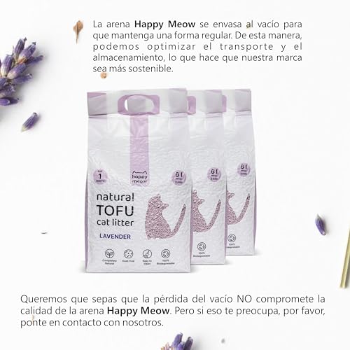 Thumbnail 4 de HAPPY MEOW Arena de Tofu para Gatos (18L/7,5Kg) – Natural, Biodegradable y con Lavanda