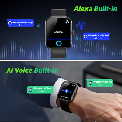 Detalle de uaue Smartwatch Herren – 1,91 Zoll AMOLED mit Alexa, Telefonfunktion und umfangreichem Gesundheits- und Fitness-Tracking