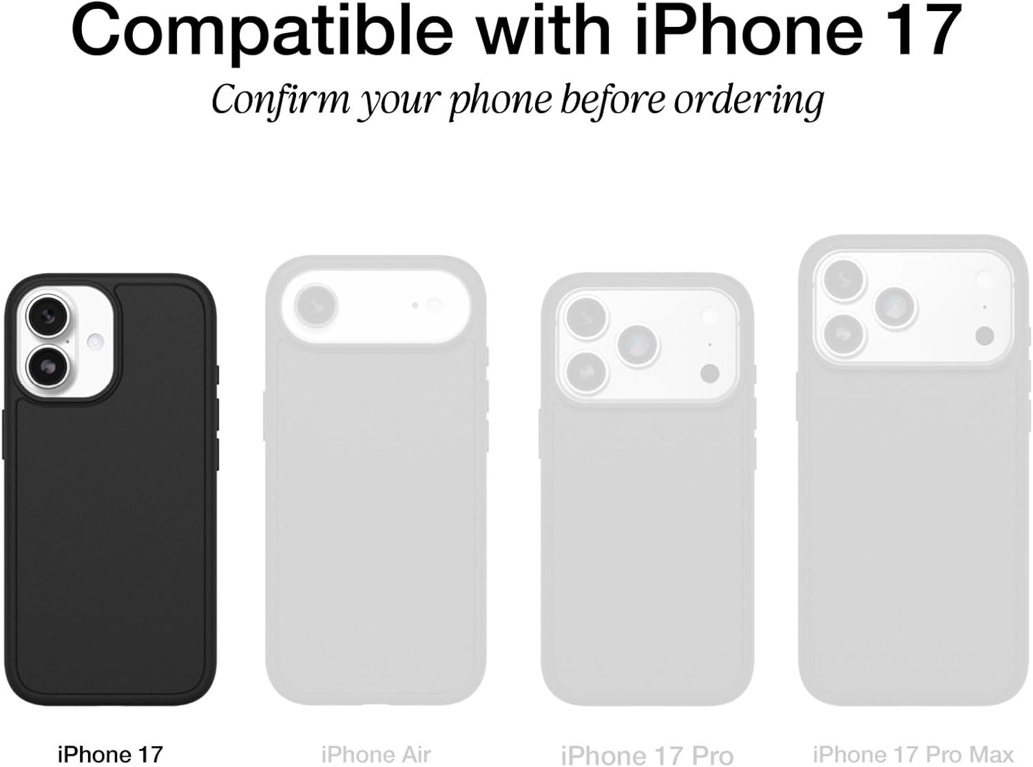 Thumbnail 1 de OtterBox iPhone 17 Defender Pro Series Case – Black (MagSafe)