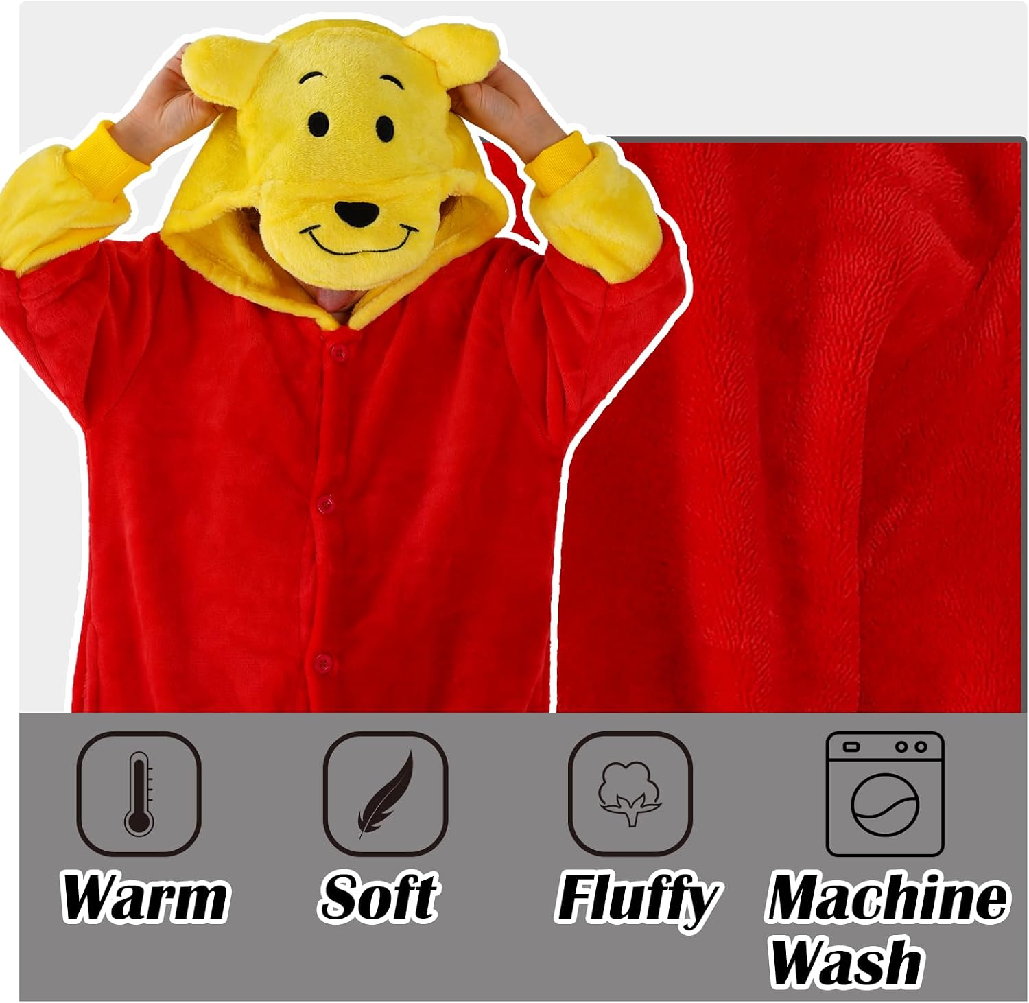 Thumbnail 3 de SCOPUCI 20240101 Kids’ Animal Onesie Pajamas, Flannel Fleece with Hood