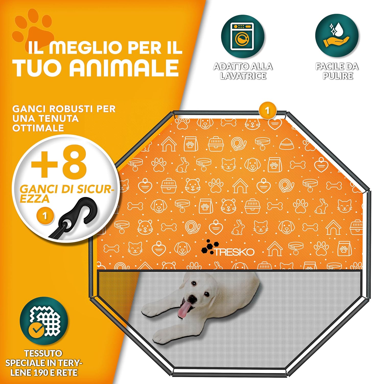 Thumbnail 2 de TRESKO Recinzione 80 cm per cani