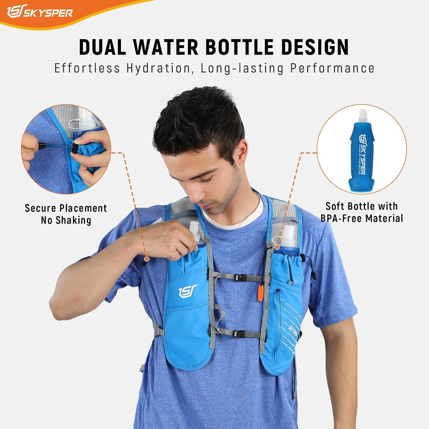 Detalle de SKYSPER Zaino Idratazione 12L per trail running