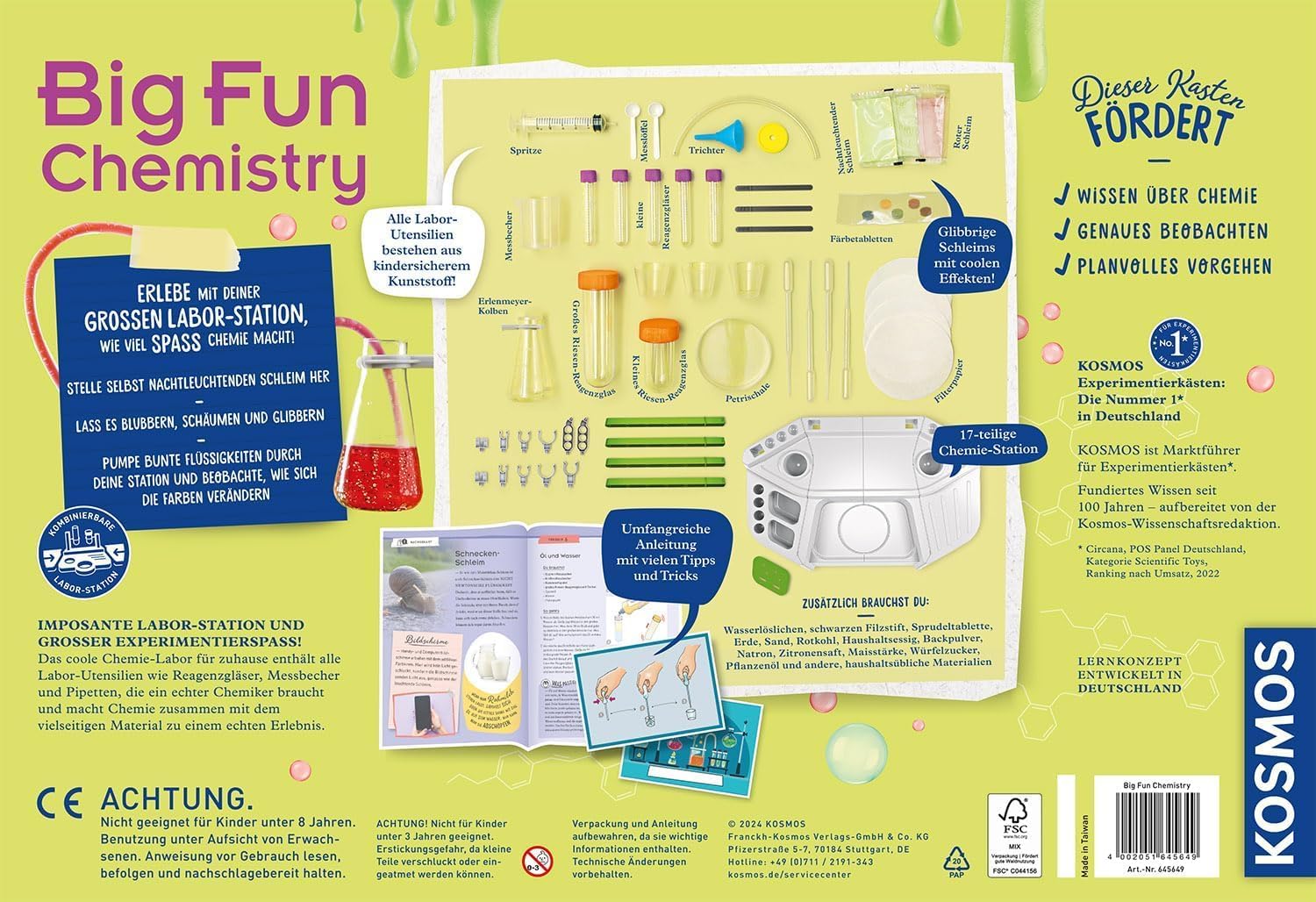 Detalle de Kosmos Big Fun Chemistry: laboratorio di chimica sicuro e pratico per bambini