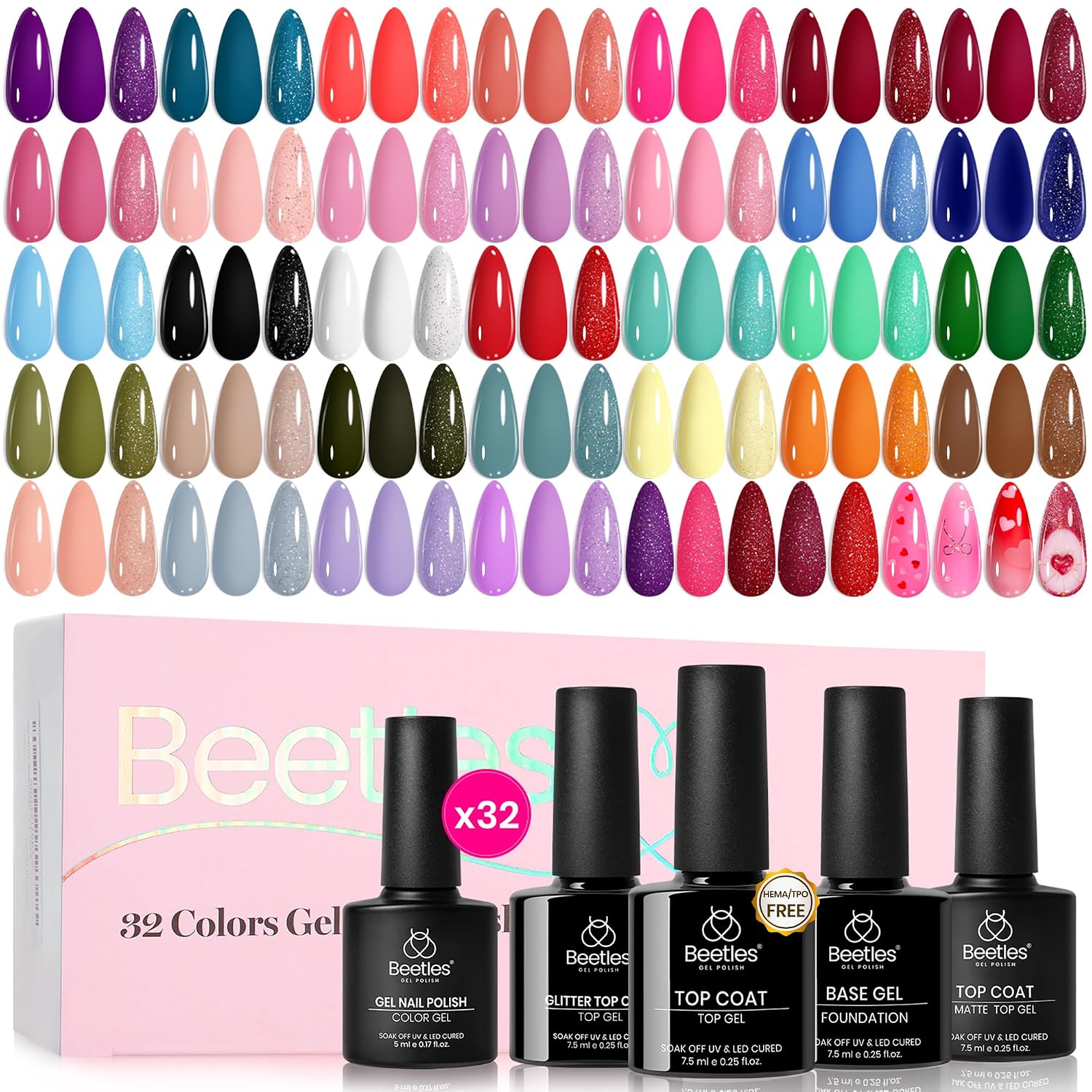 Detalle de beetles Spring Gel Polish Set 32-color nail kit ๐