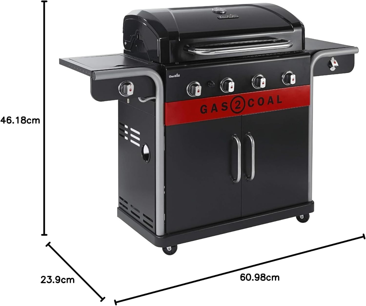 Thumbnail 14 de Char-Broil Gas2Coal 2.0 440 🔥 Barbacoa híbrida de 4 quemadores