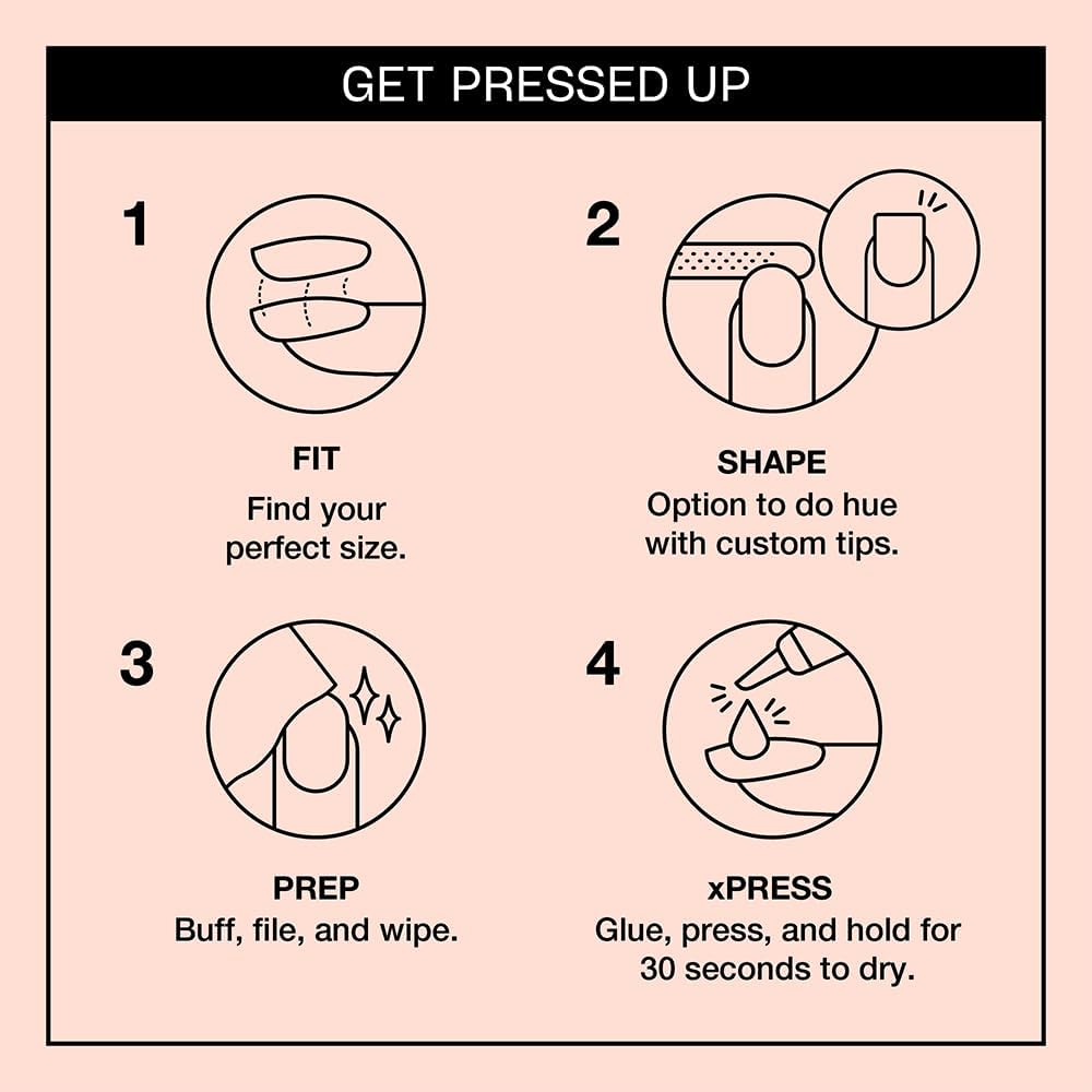 Thumbnail 3 de OPI xPRESS/ON Press On Nails in Black, Red & Pink Opaque Crème Shades (Long & Short, Round & Oval) – With Nail Glue