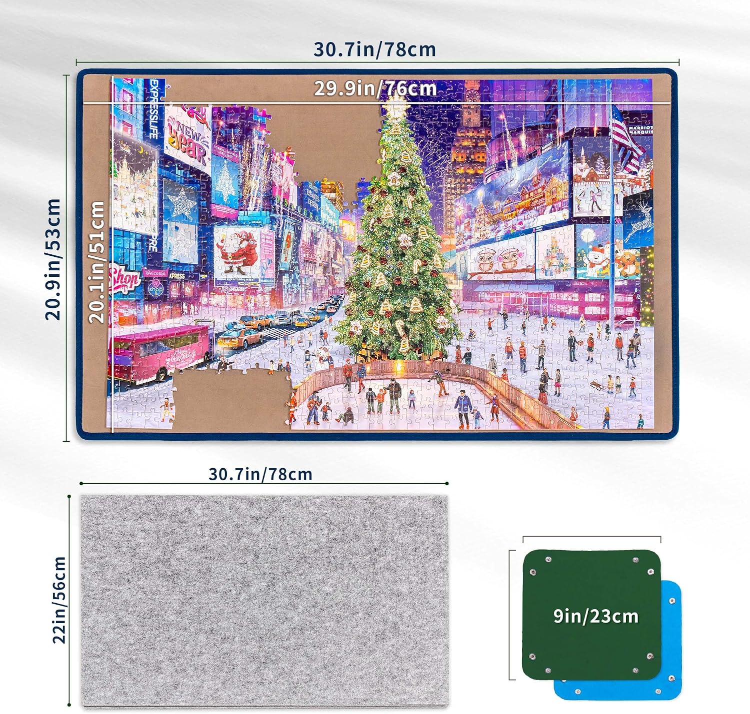 Thumbnail 6 de Tektalk Jigsaw Puzzle Board with 2-in-1 Stand & Cover (Khaki) for Up to 1000 Pieces