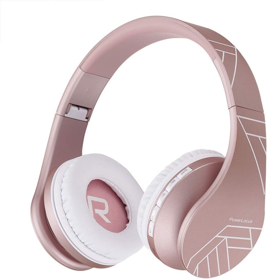 Detalle de PowerLocus Bluetooth Headphones Over Ear with Microphone and FM Radio