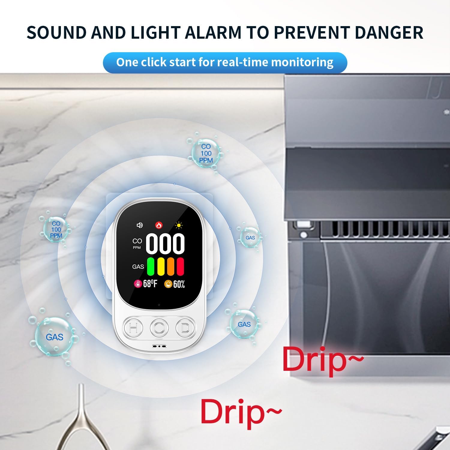 Thumbnail 3 de Rilevatore gas e CO HD08-G 2,1 pollici