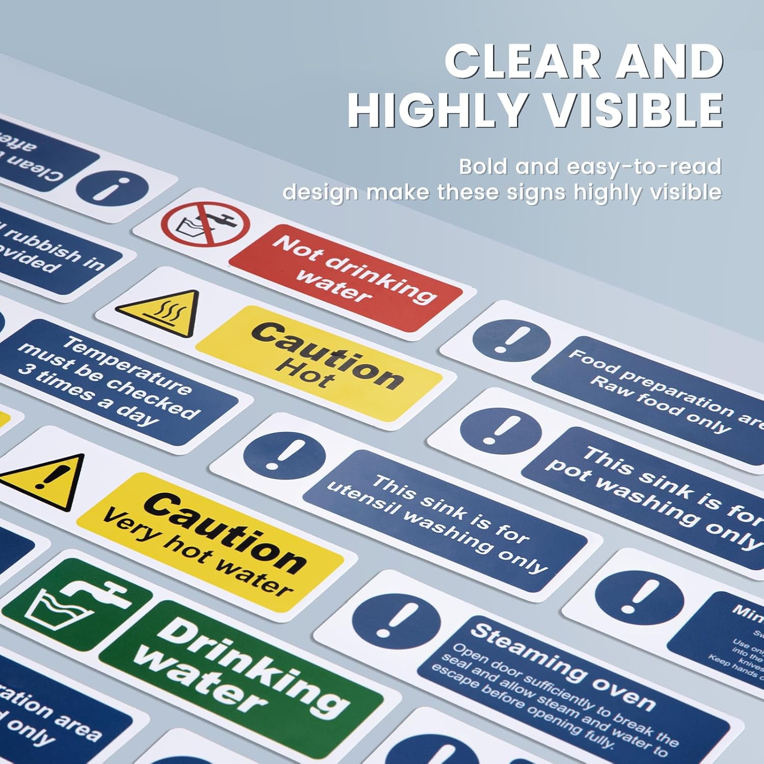 Thumbnail 3 de Complete Kitchen Safety Signs Set 68-piece kit 🧾