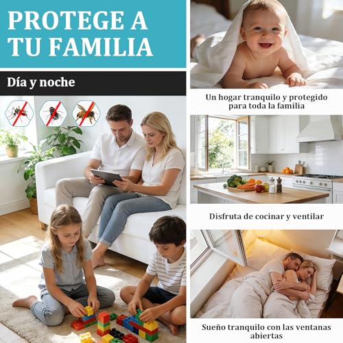 Detalle de Pantalla Mosquitera Universal Apalus: protección sin taladro para ventanas (130x150 cm, 3 juegos, color negro)