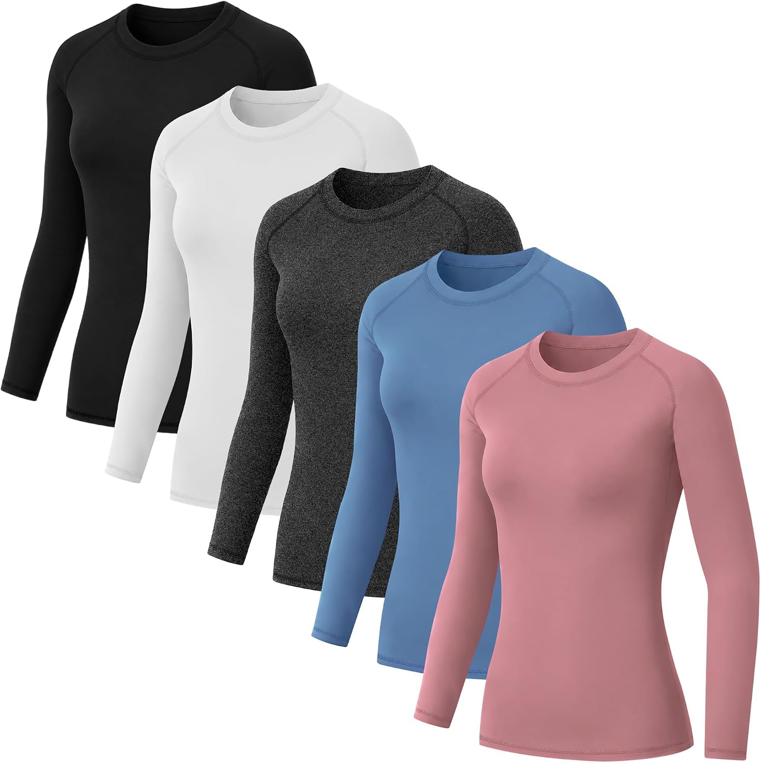 Detalle de Leapstride Women's Compression Shirts 5-Pack
