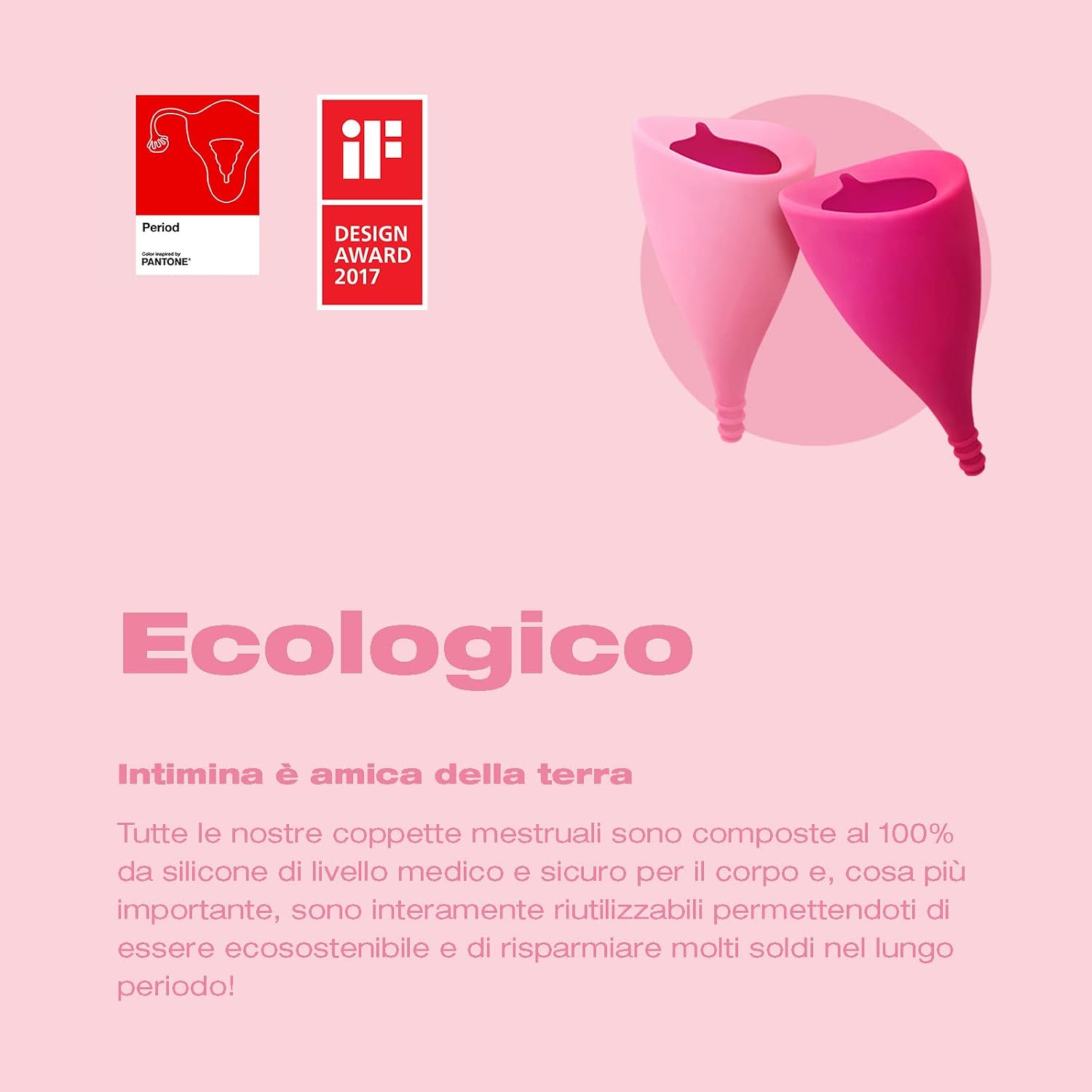 Detalle 2 de Intimina Lily Cup One: Coppetta mestruale morbida per principianti e adolescenti