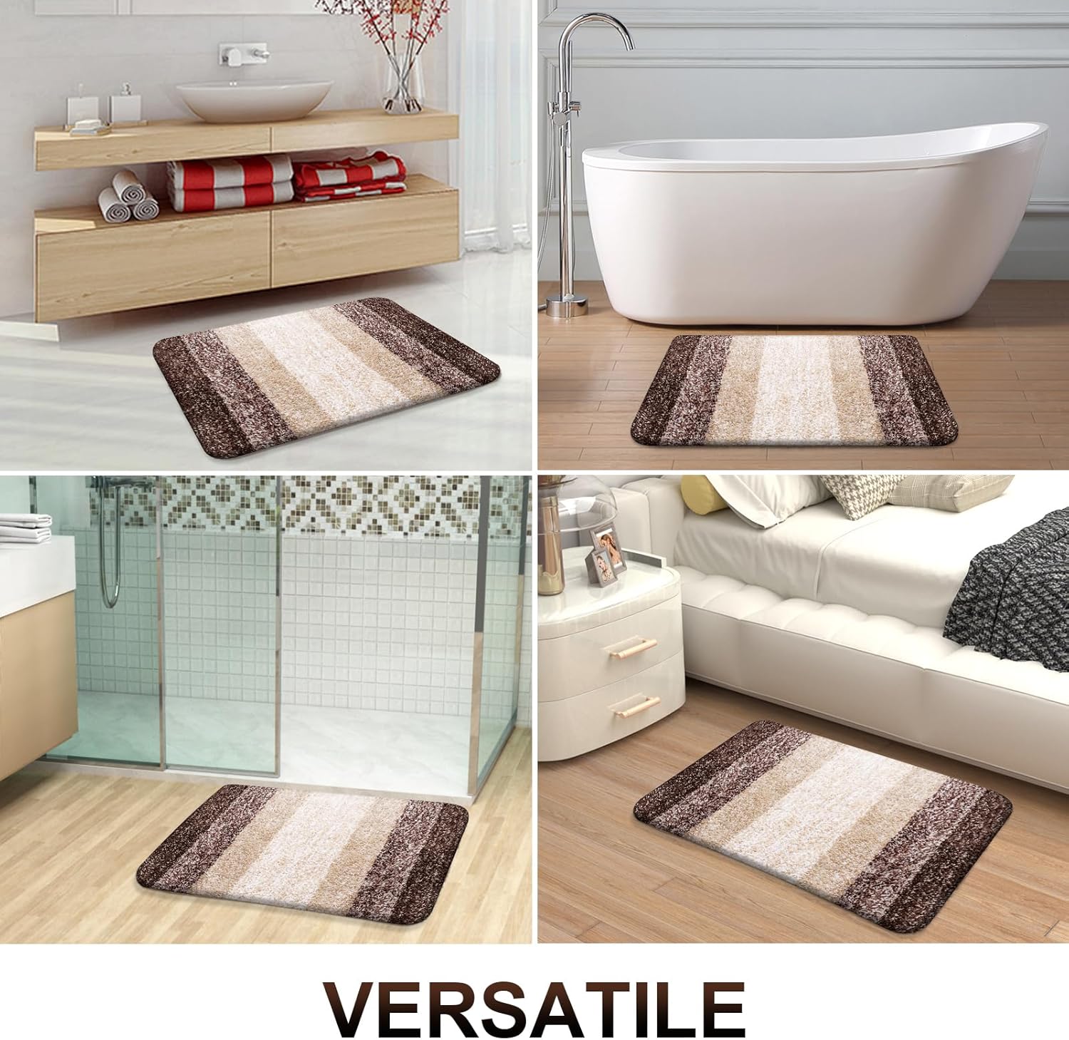 Thumbnail 5 de OLANLY Large Bathroom Rugs Mat 47x32 — Extra Soft Microfiber Bath Mat with Rubber Backing