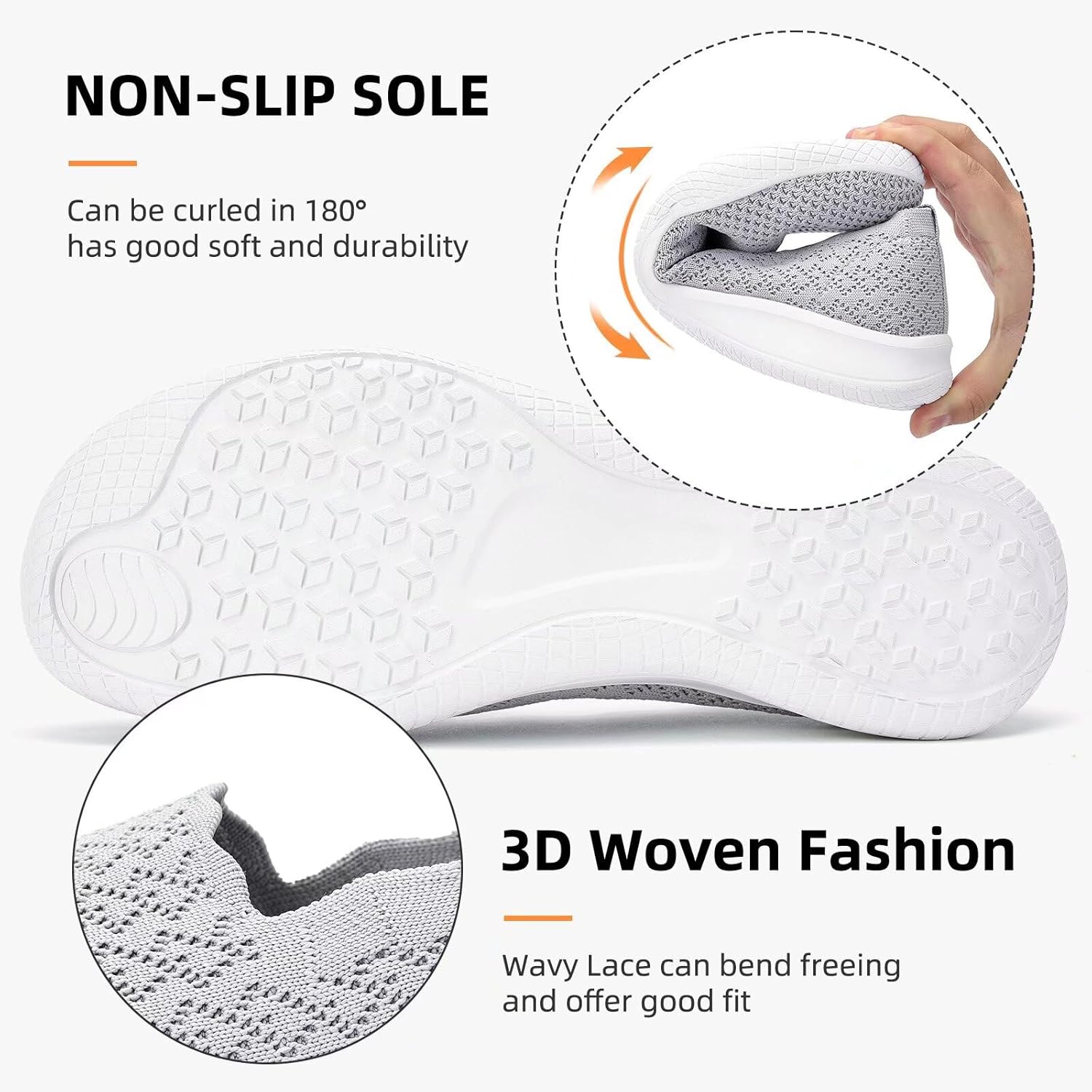 Thumbnail 4 de Puxowe Women's Walking Shoes: Lightweight Knit Slip-On Sneakers