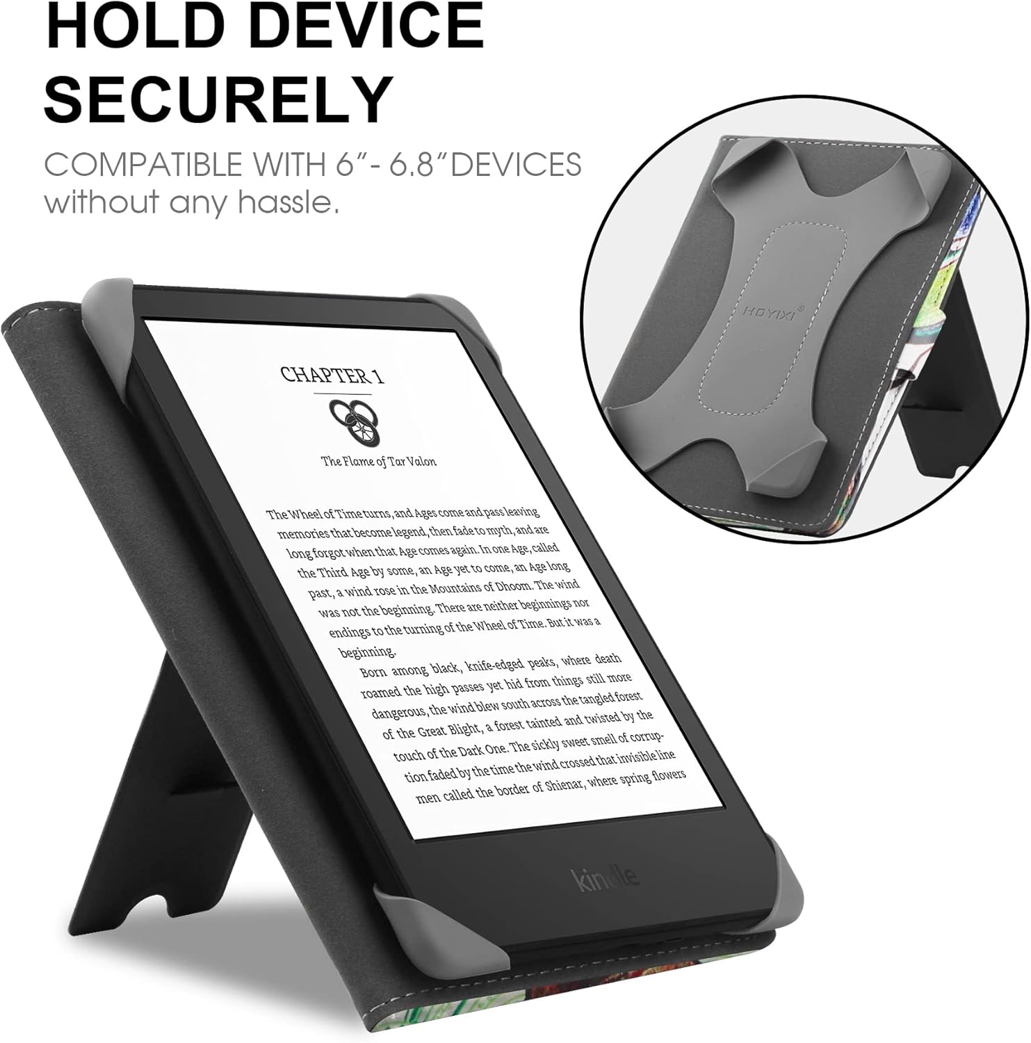 Thumbnail 1 de HoYiXi Universale Schutzhülle 6–6,8'' – Leder Standhülle kompatibel mit Kindle Paperwhite 2021–2012, 6'' Neue Kindle 2022/2019, Kobo Clara HD/2E, Nia, PocketBook & mehr
