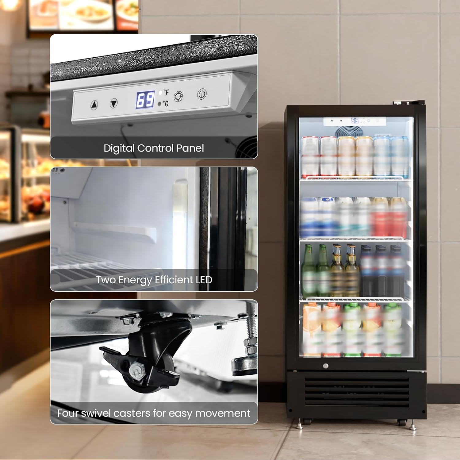 Thumbnail 2 de Kismile LSC-170E 6 Cu. Ft. Beverage Refrigerator with Glass Door
