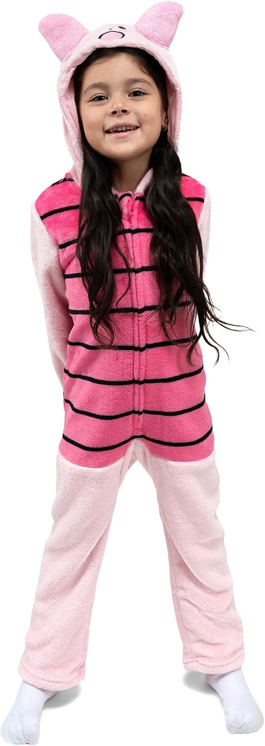 Detalle de Disney 8N5634PH Winnie the Pooh Fleece Hooded Coverall with Full-Zip Design