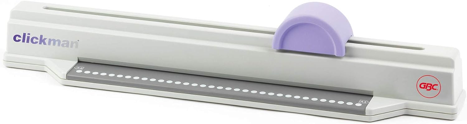 GBC Machine à relier ClickMan A4 — Perfore jusqu’à 6 feuilles, relie jusqu’à 145 feuilles avec peigne Click 16 mm, portable