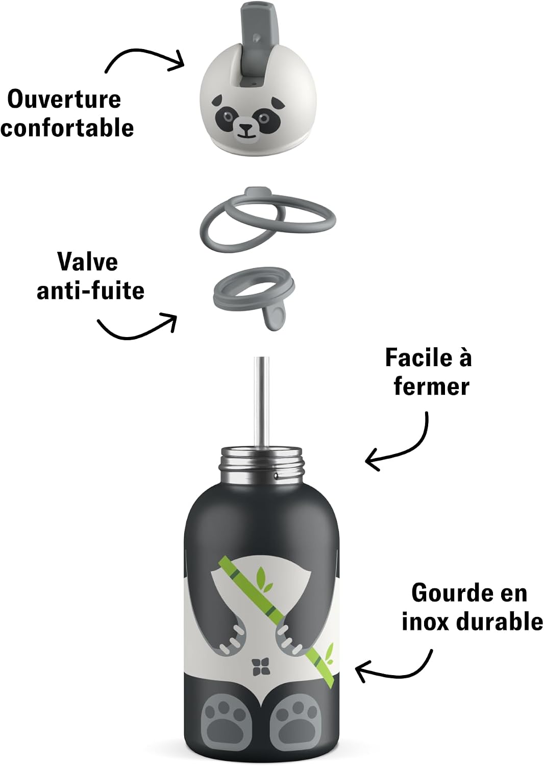 Detalle 2 de Waterdrop Gourde Enfant Inox 400ml ⚙