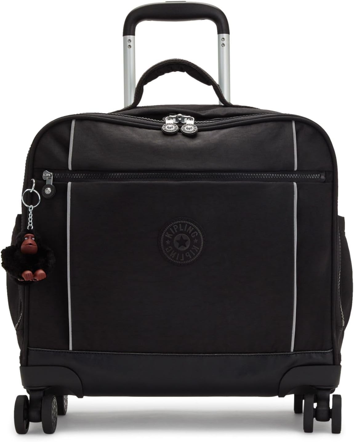 Detalle de Kipling NEW STORIA Große Rolltasche Carry-On in True Black – robuster Begleiter für Reise- unauffällig organisiert