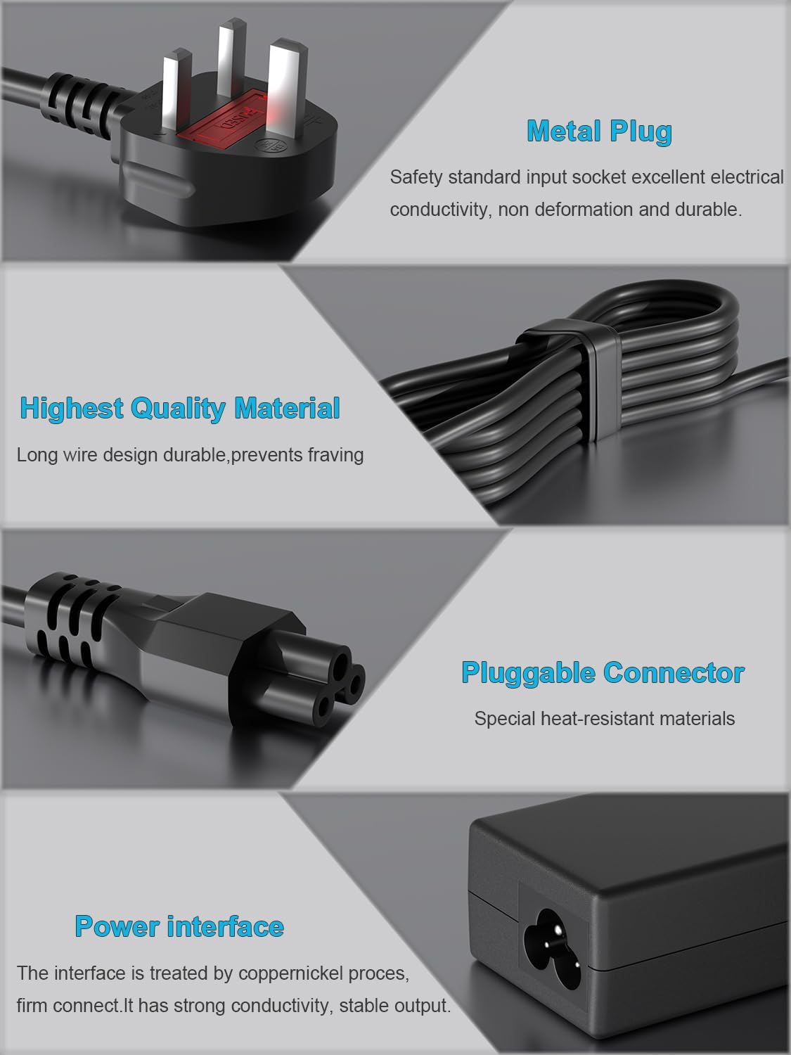 Thumbnail 4 de 65W AC charger for HP laptops