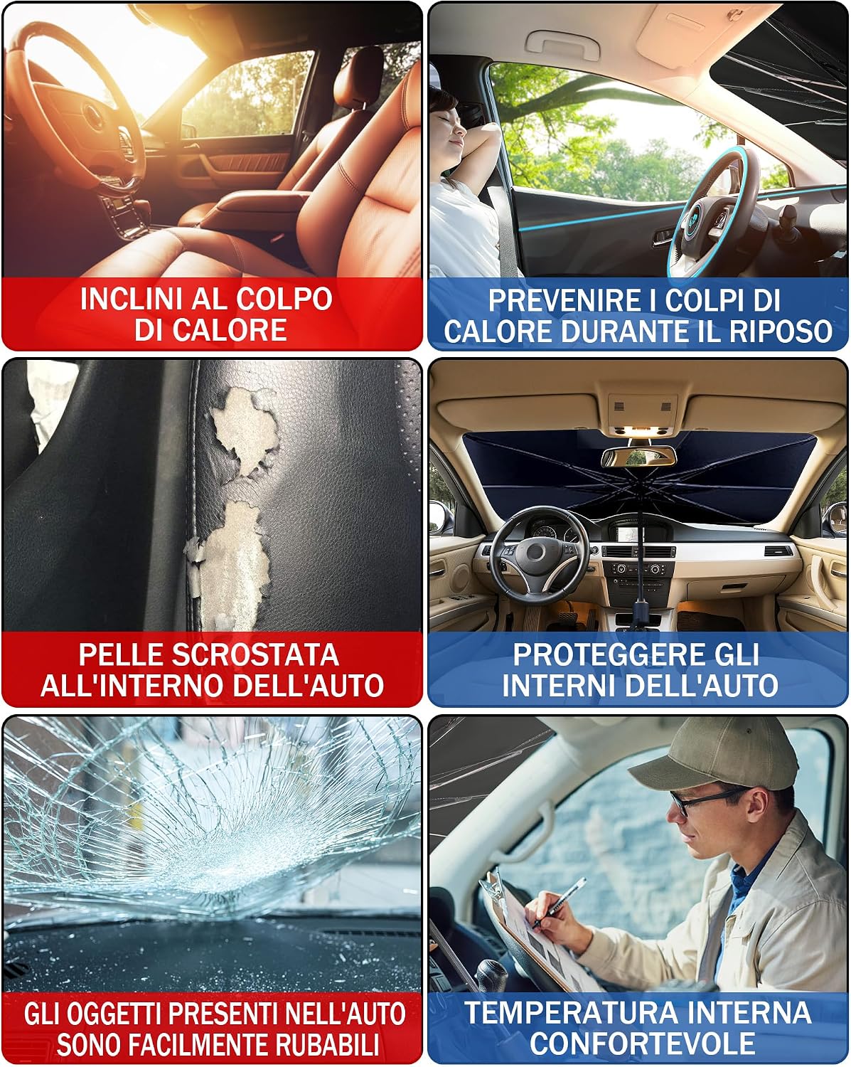 Detalle de Pluworks Parasole Auto Parabrezza pieghevole universale: blocca fino al 98,6% dei raggi UV