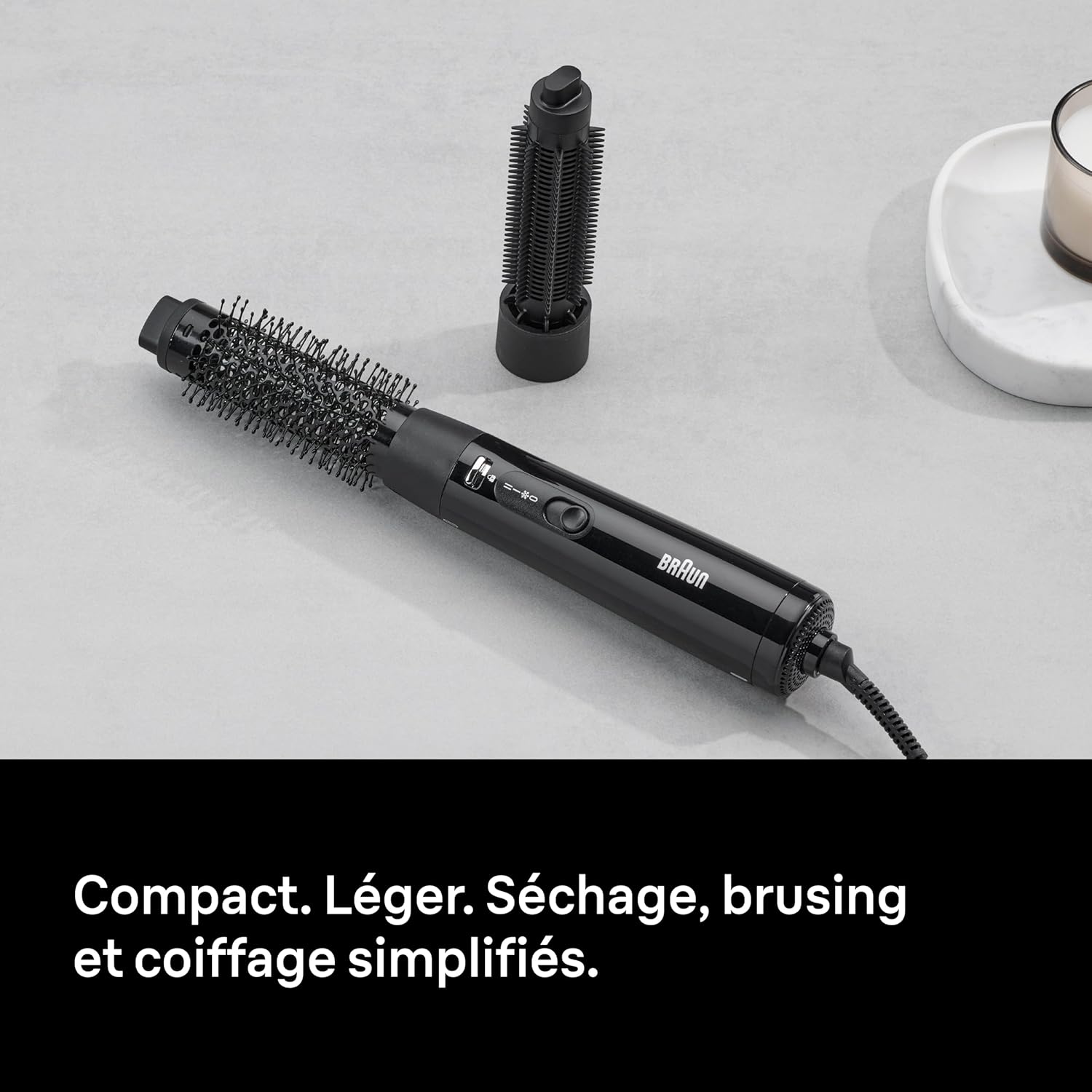 Detalle de Braun AS1.5 – brosse soufflante chauffante compacte BRAS150E à 3 réglages et 2 accessoires