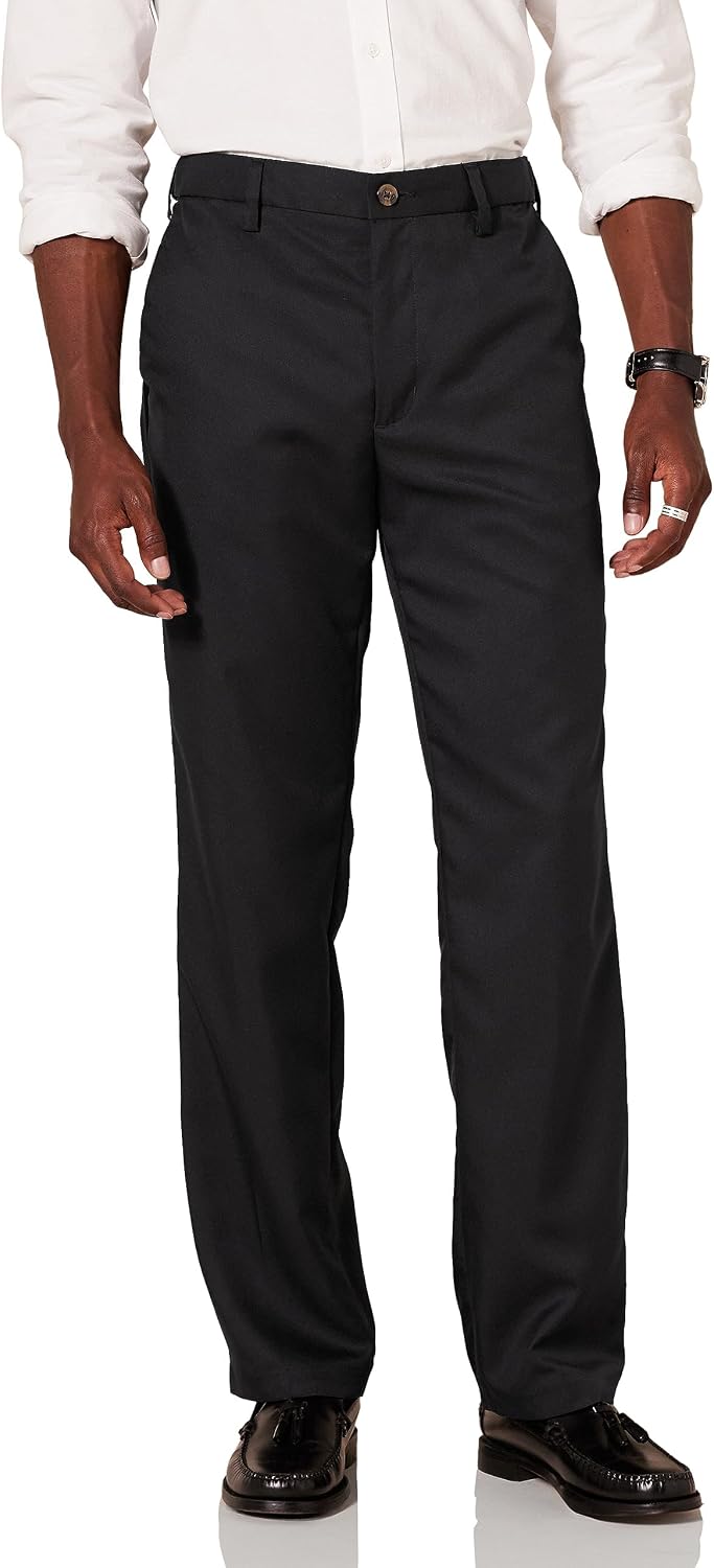 Detalle de Amazon Essentials Herren Flatfront-Anzughose mit elastischem Bund – klassische Passform