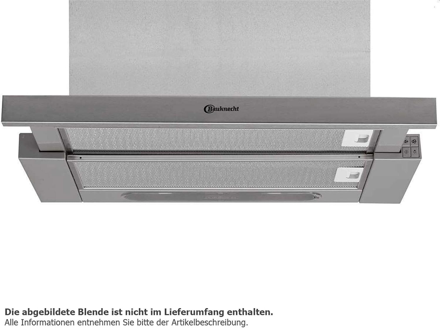 Thumbnail 3 de Bauknecht DBAH 65 LM X Flachschirmhaube – 60 cm, Abluft- und Umluftbetrieb, LED-Beleuchtung, 3 Leistungsstufen