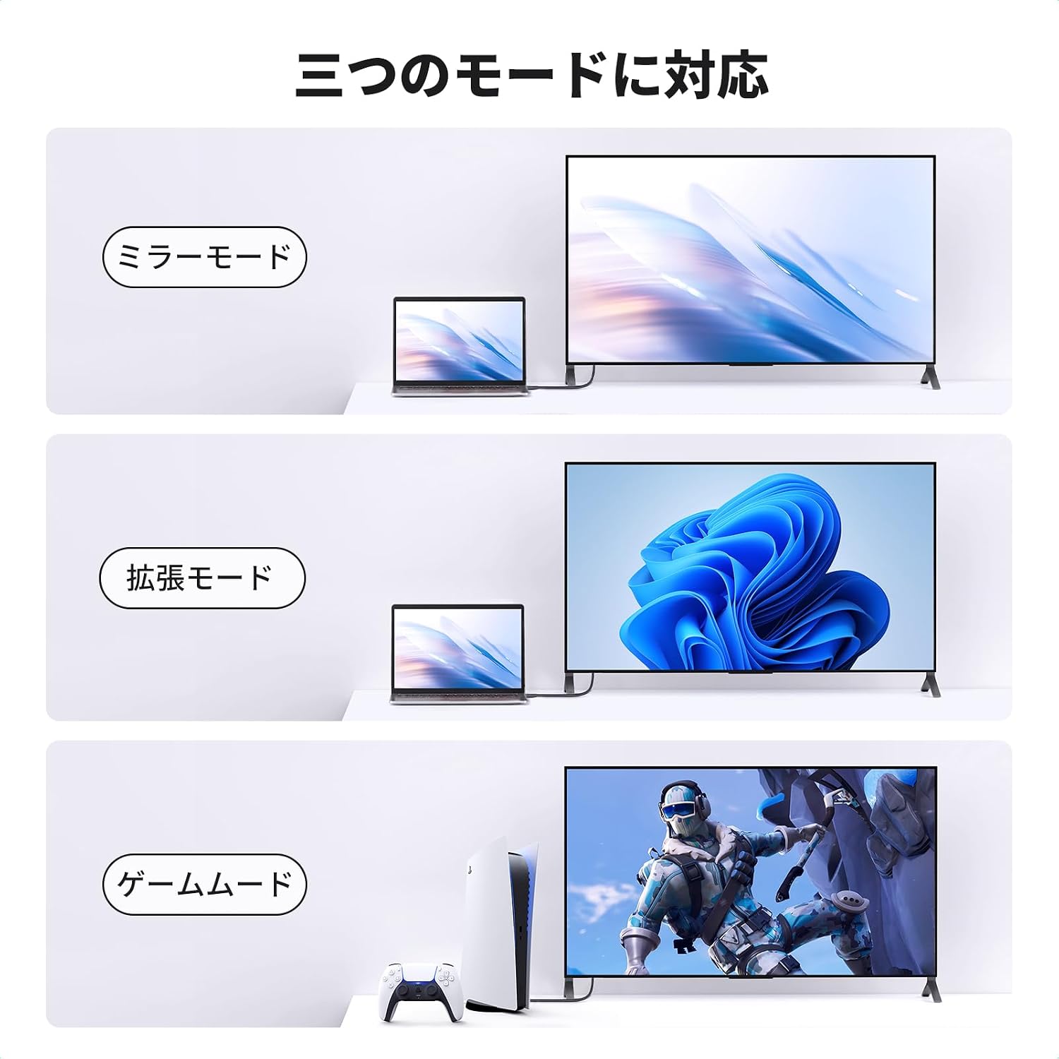 Detalle 2 de UGREEN HDMI 2.0ケーブル 1M、4K@60Hz・ARC対応、アルミ合金・ナイロン編み